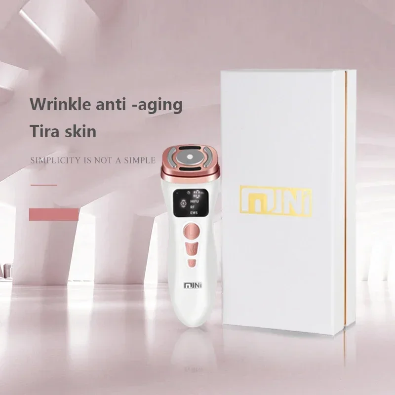 Mini HIFU+EMS+Microcurrent Face Lifter – Handheld Skin Tightening & Wrinkle Reduction Machine for Facial Lifting & Firming