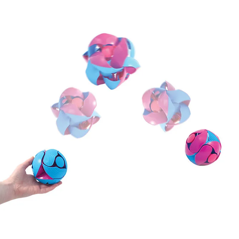 2PCS manual throwing children\'s plastic pressure reducing props dual color deformable ball parent-child pressure reducing props