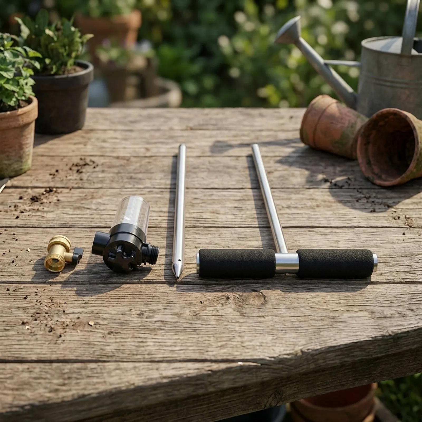 Stainless Steel For Root Irrigation Tool with T Shaped Handle for Maintaining Soil Moisture Balance in Potted Plants
