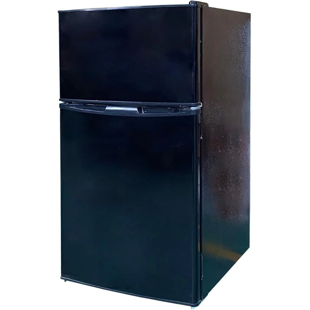 3,2 Cu. Pies Mini nevera con 2 puertas, puertas reversibles y termostato ajustable, refrigerador compacto