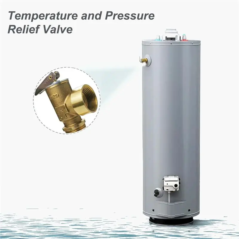 3X RV Automatic Safety Relief Valve 3/4Inch NPT For Hot Water Heater Temperature Pressure Relief Valve 150PSI