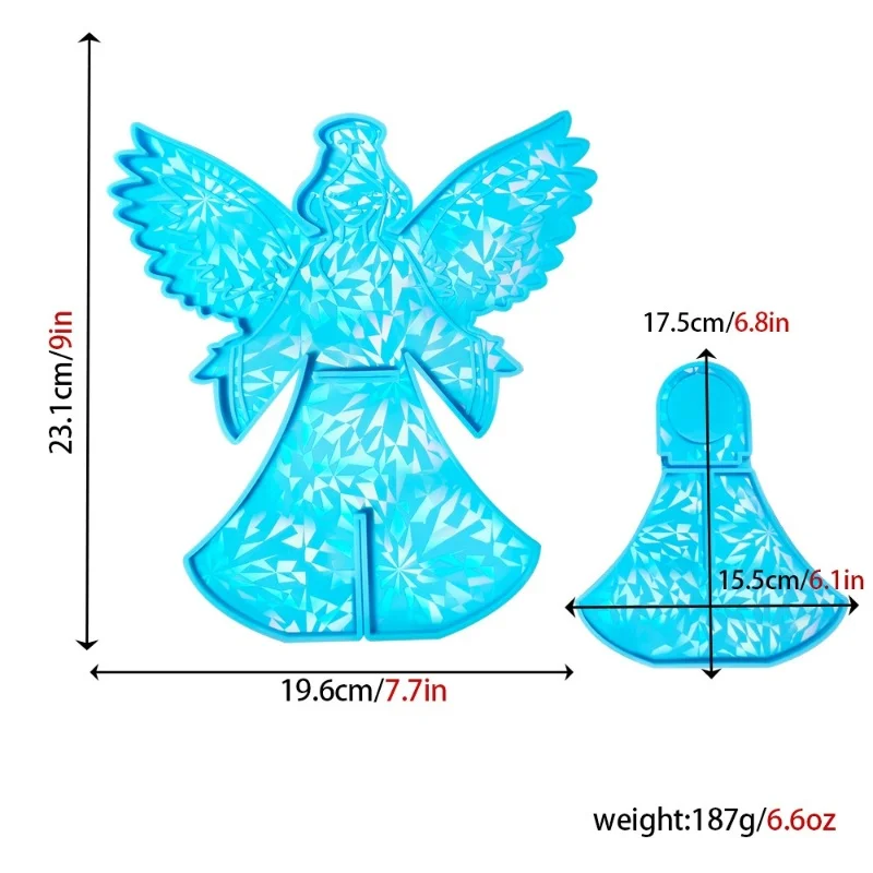 DIY holografis Angel Candlestick Plugin silikon cetakan kue kue gipsum ornamen epoksi Resin cetakan perhiasan penyimpanan dekorasi