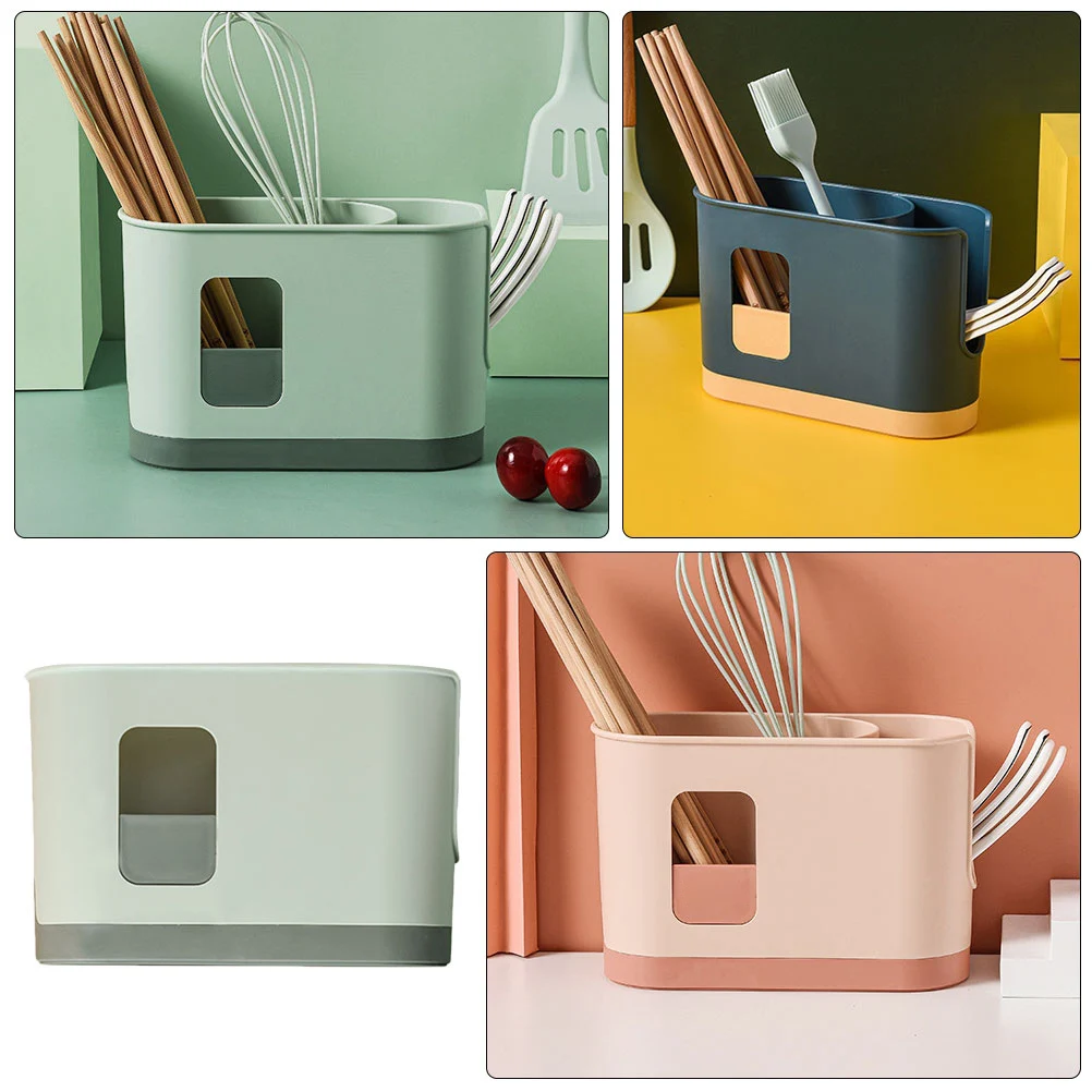 

1pc Chopstick Cage Storage Box Multi-Grid Drain Shelf Kitchen Rack Practical Long Term Use Compact Size Storage Solution