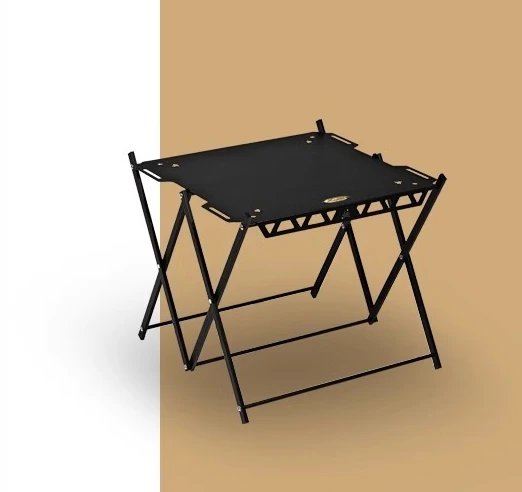 

Z 3 black gold table and chair set coffee table folding storage car camping
