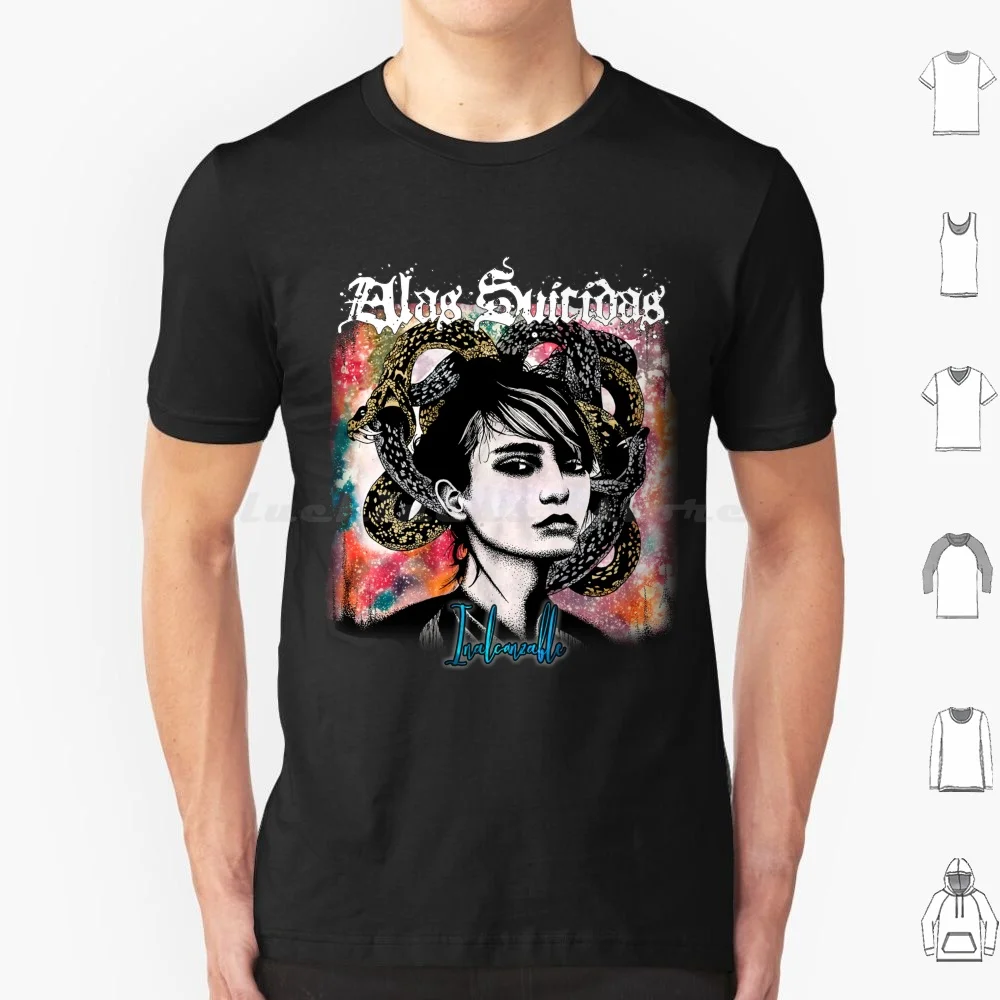 Alas Suicidas-Inalcanzable T Shirt 6xl Algodão Legal Tee Alas Suicidas Metal Hardcore Punk Argentina Metalcore Inalcável