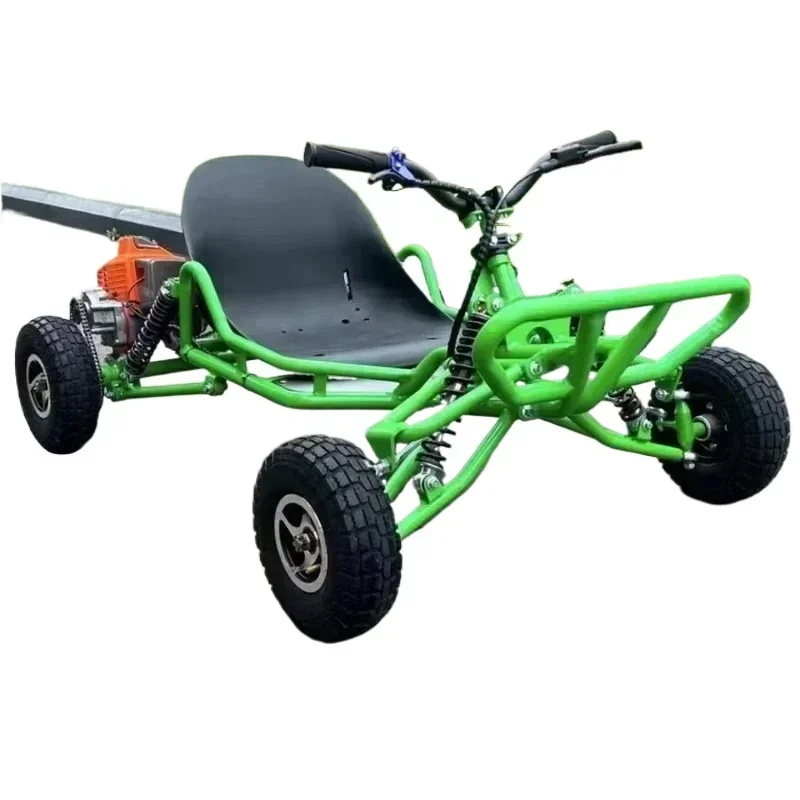 Outdoor Drift Gasoline Kart Heavy Adult Off-Road Kart Beach Pedal Kart With 1.5L/3H Fuel Tank, Wear-Resistant Drift Tires