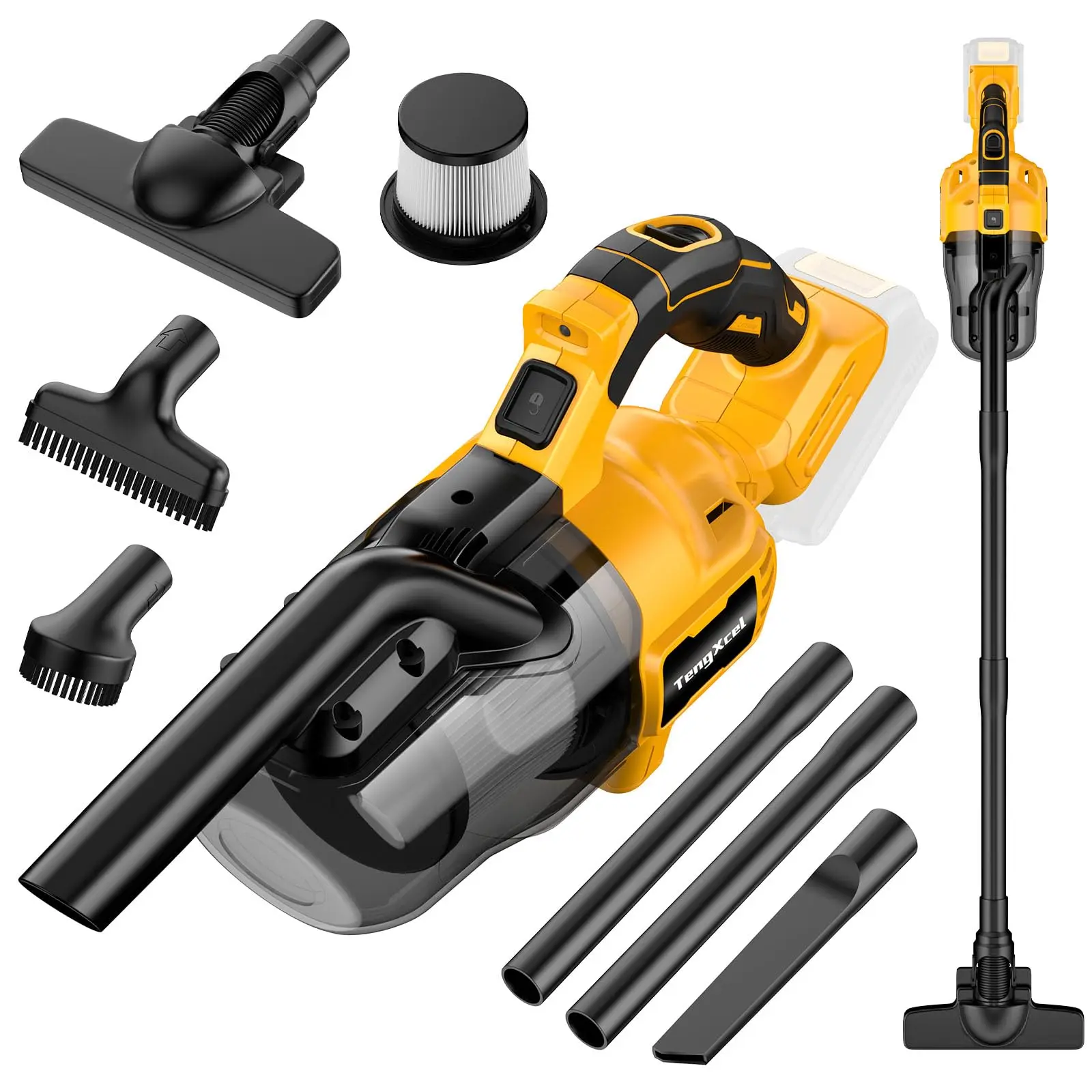 

Cordless Handheld Vacuum Cleaner For Dewalt 18/20V MAX For Home Car Floor Carpet 55CFM Portable Vacuum with Washable HEPA Filter