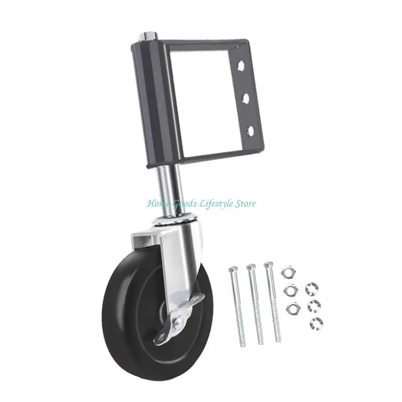 E74E Spring Loaded Rubber Gate Casters for Wood and Metal Gate Daily Casual Use