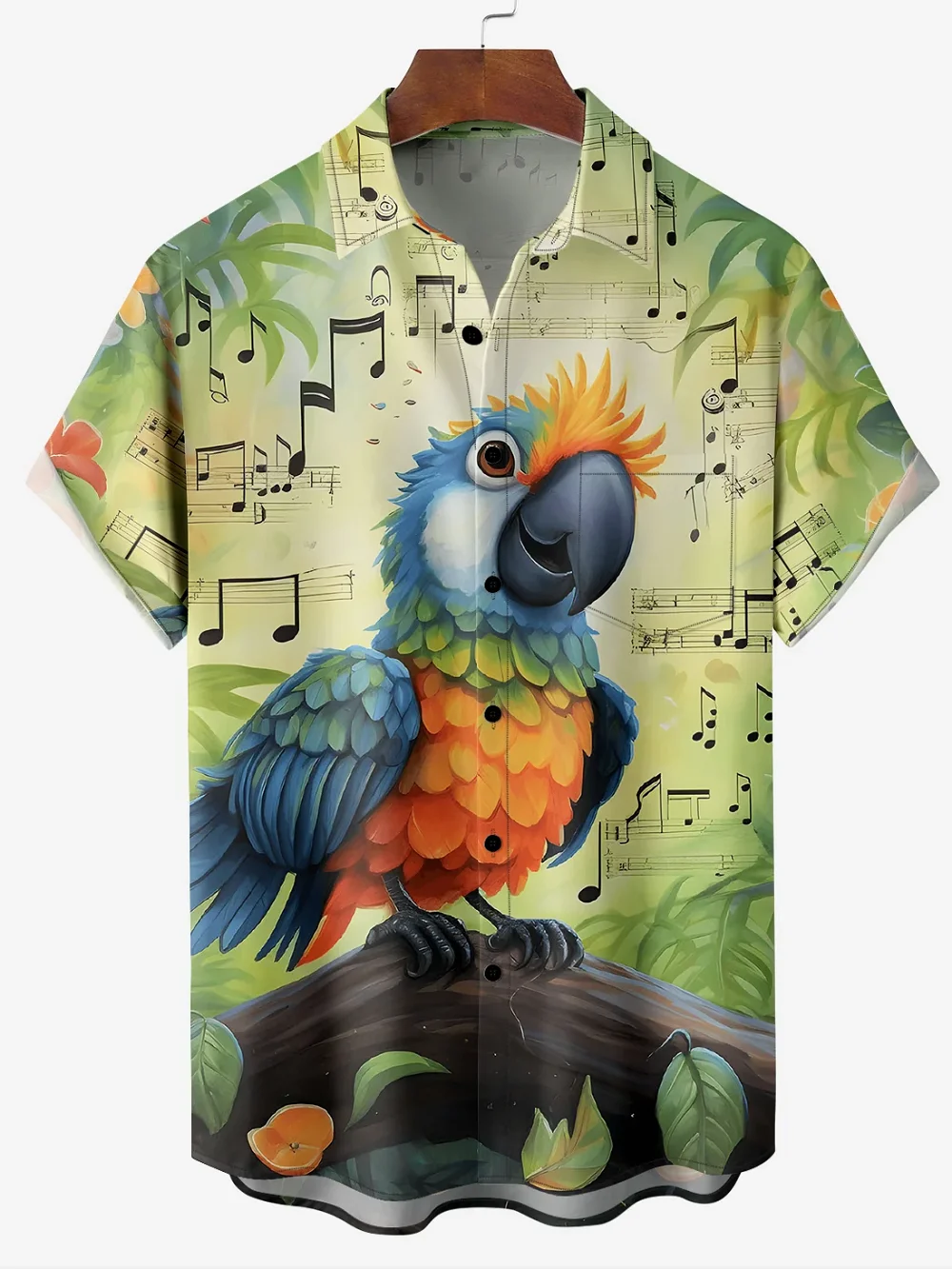 Camisas hawaianas de flamenco para hombre, blusa de moda con estampado 3D de hojas tropicales para playa y verano, Tops de vocación de manga corta