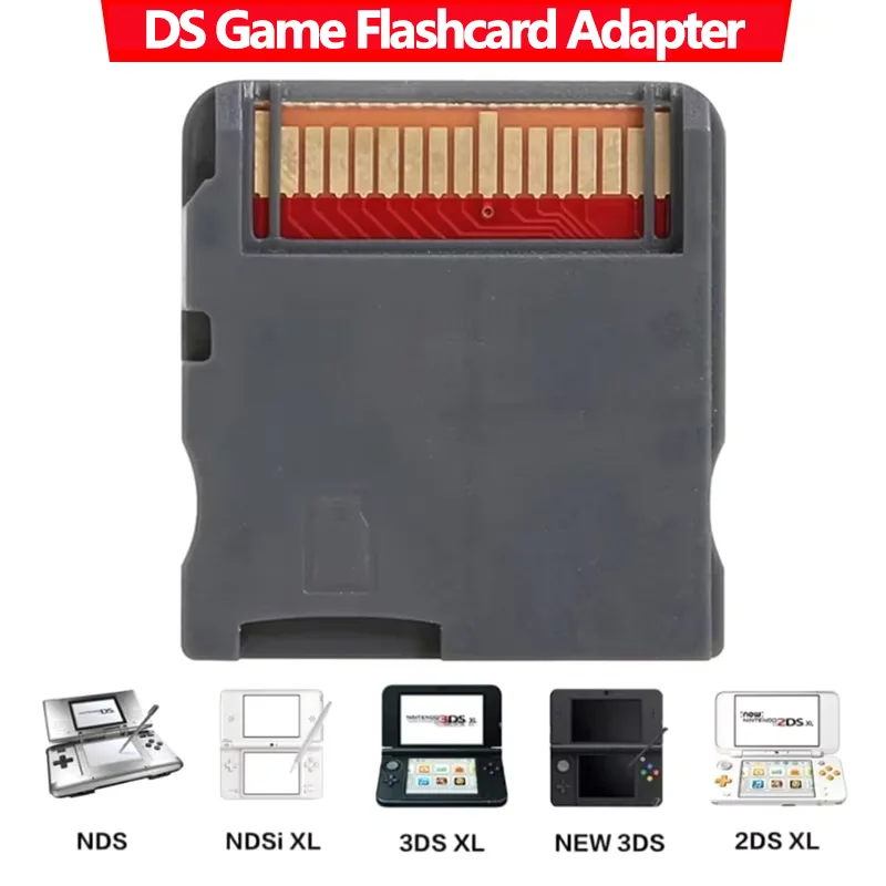 Adaptador de Cartão Flash para Jogos DS, Cartão de Memória para Jogos Retro, Download Personalizado para Nintendo 3DS, NDS, MD, GB, GBC, FC, PCE