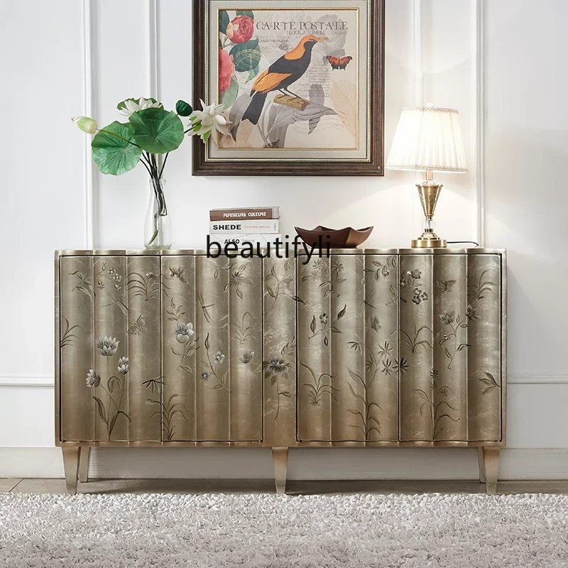 

Entrance cabinet, living room, villa cabinet, solid wood dining side, foyer, American shoe cabinet