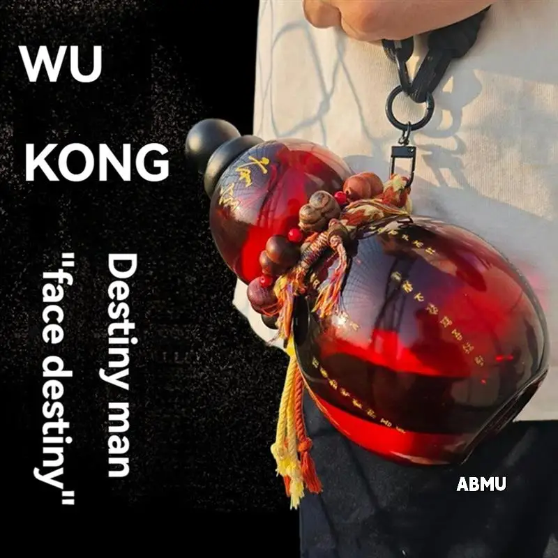 

2024 Gourd Water Bottle, 28 Oz Tritan, Leak Proof, With Strap, Waist Rope, Brush, Charm, DIY Stickers