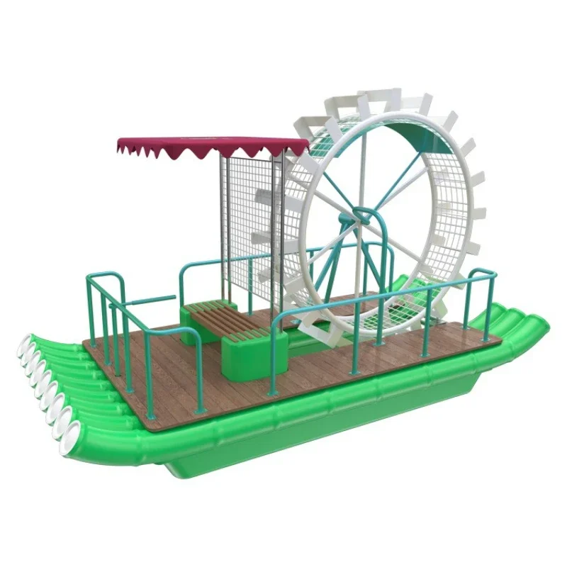 New Internet celebrity bamboo raft pedal boat unpowered water cruise equipment polyethylene anti-smashing durable