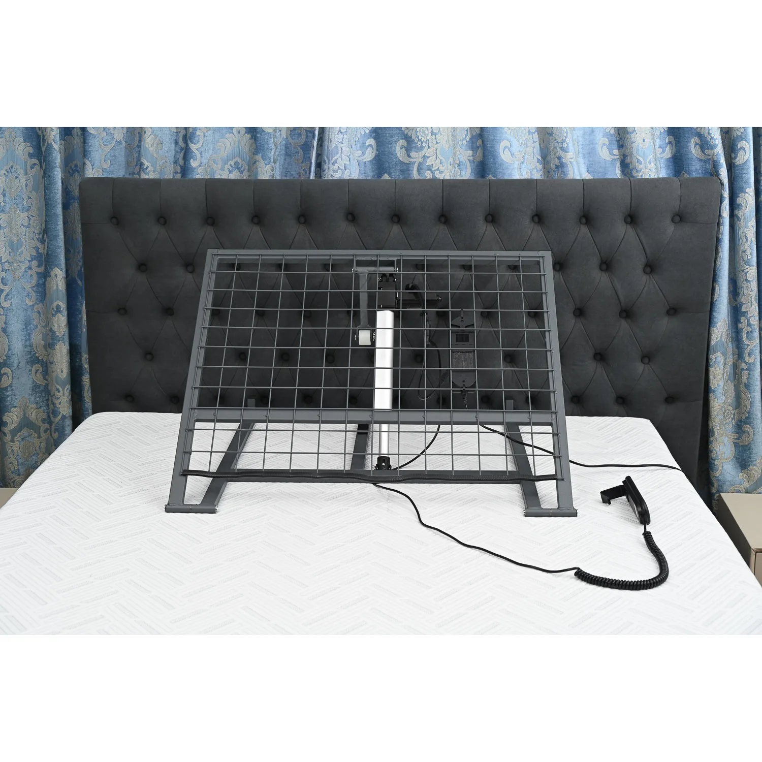 Home Caring Wired Handset Control Auxiliary Single Motor Electric Adjustable Bed Backrest for Elderly