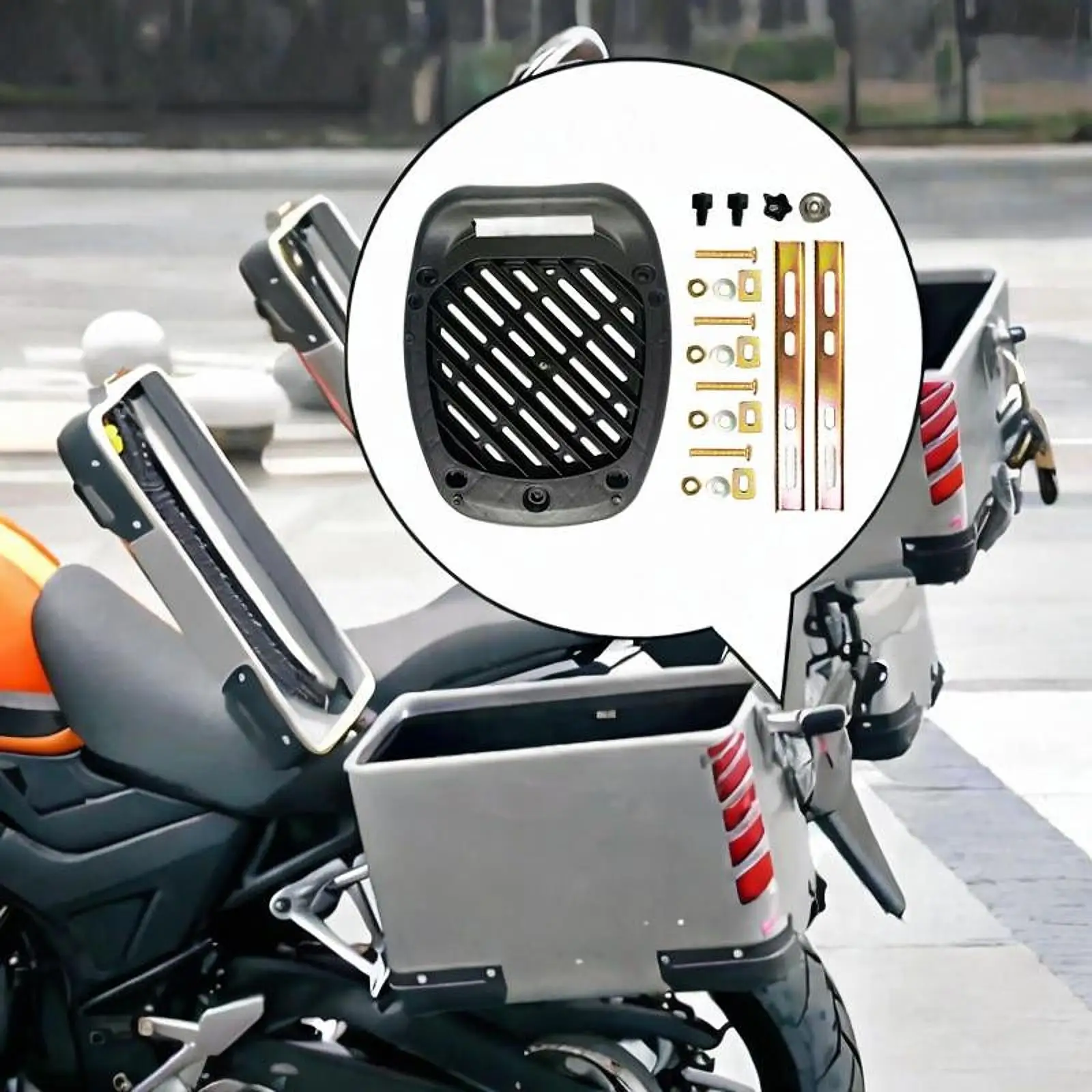 

Motorcycle Rear Luggage Rack Accessory Sturdy Multifunctional Mount Rack Cargo