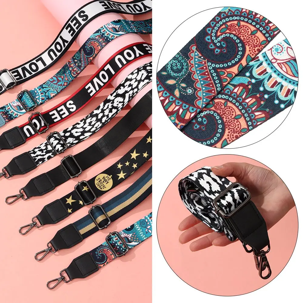 Nylon Colored Bag Strap Adjustable Bag Strap Women Handbag Belt Wide Shoulder Bag Strap Replacement Bag Accessories