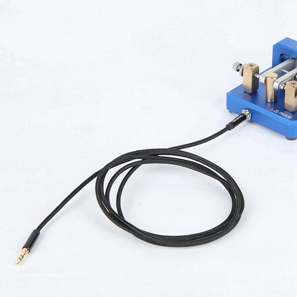 รหัสมอร์ส Double Paddle กุญแจอัตโนมัติคลื่นสั้น CW เครื่องส่งสัญญาณอุปกรณ์เสริม HAM (สีน้ําเงิน)