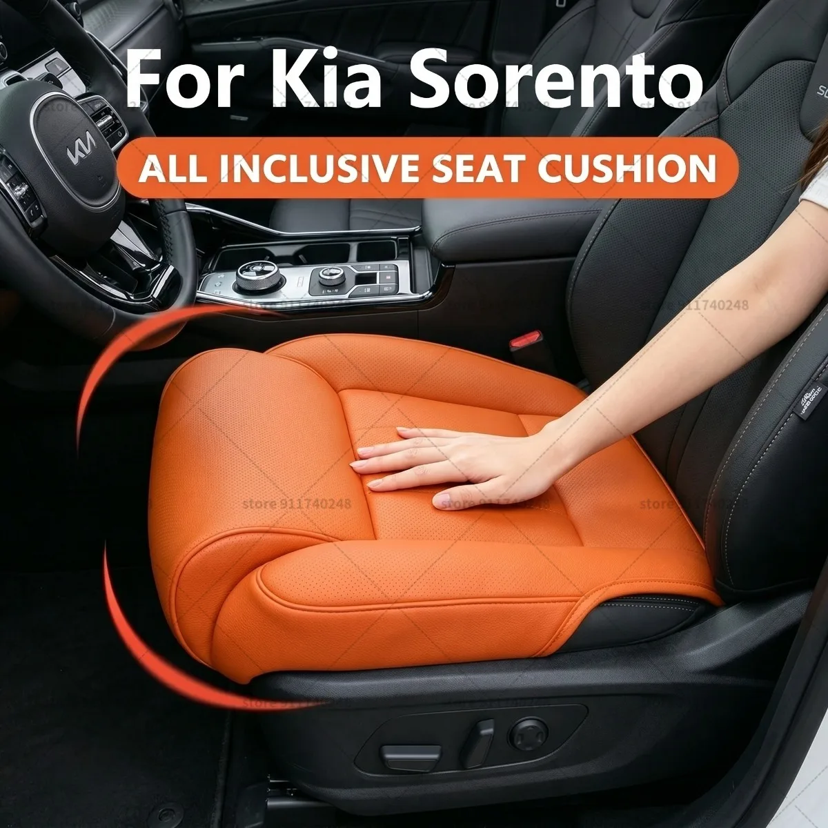

Подушка-удлинитель для ног Kia Sorento, подушка для поддержки бедер, из пены с эффектом памяти, кожаная, аксессуар для интерьера автомобиля