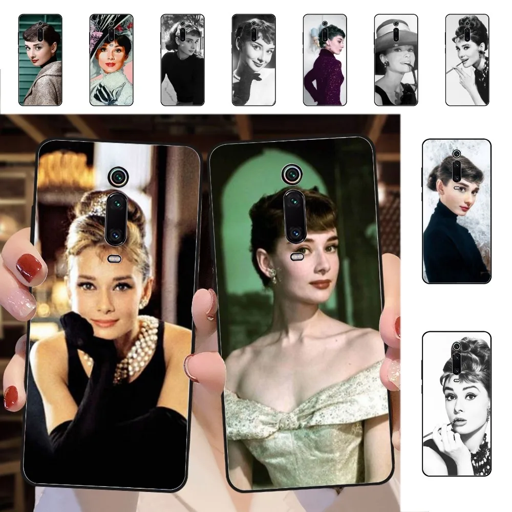 Audrey Hepburn Phone Case For Redmi 5 6 7 8 9 10 plus pro 6 7 8 9 A GO K20 K30 K40 pro plus F3 Fundas