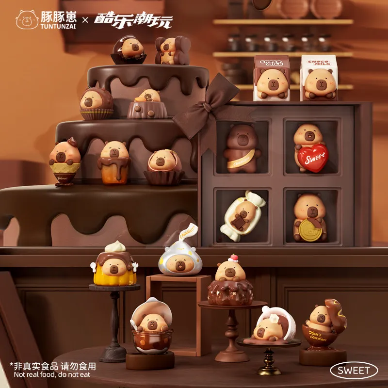 Linda Figura Miniatura con Temática de Chocolate en Bolsa Sorpresa, Juguete de Moda, Pequeño Objeto Coleccionable, Decoración de Escritorio, Regalo para Amantes de los Juguetes