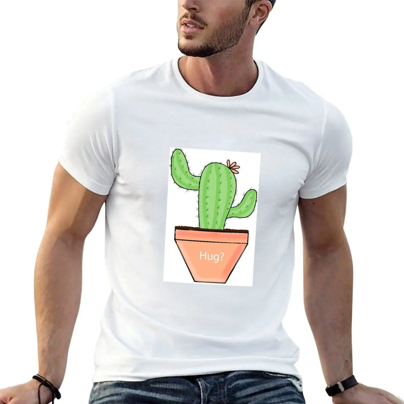 Cute cactus T-Shirt sublime anime figures oversized t shirt men