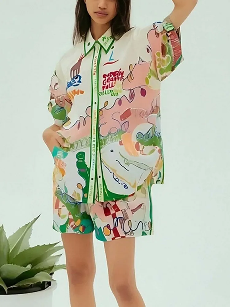 Ensemble 2 pièces Sexy pour femmes, mode printemps été 2026, chemise à manches courtes à rayures, hauts et Shorts, tenue assortie