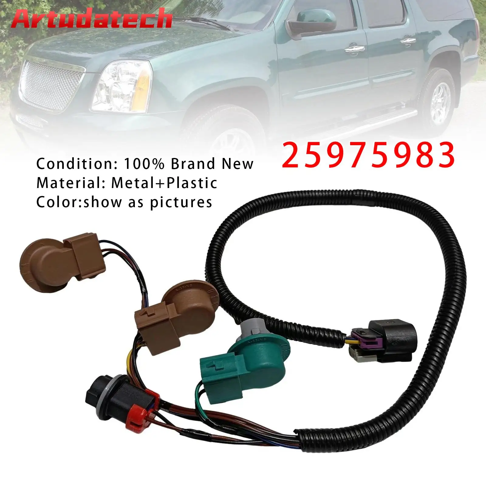 

Artudatech Tail Light Wiring Harness 25975983 For GMC Yukon XL 1500 2500 2007 2008 2009 2010 2011 2012 2013 2014