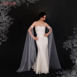 TOPQUEEN VM32 Fairy Style Women's Dress Long Sleeves Lace Cuffs Elastic 1M Long Open Gloves DIY Wedding Dress Arm Accessories