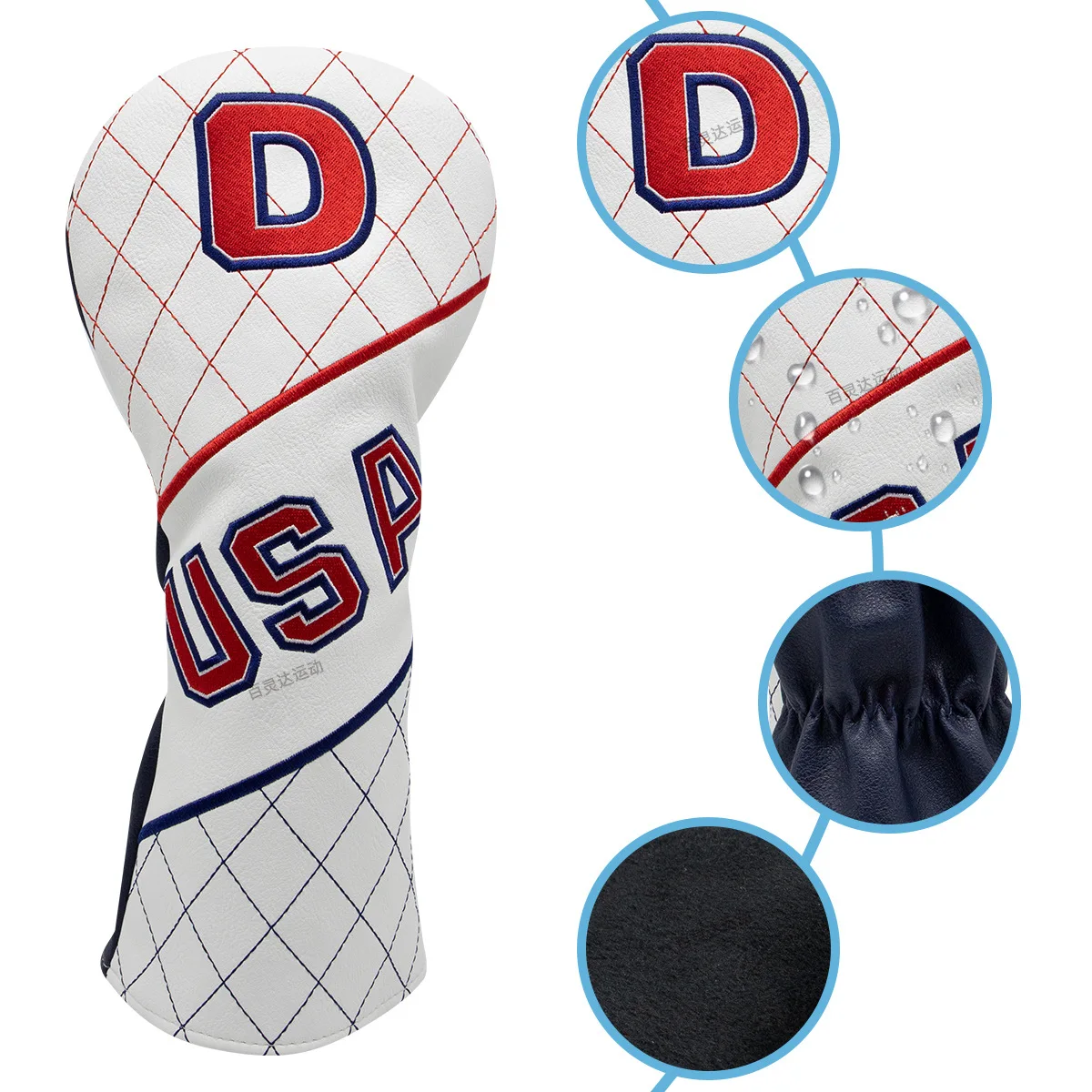 USA Made Golf Wooden Rod Cover PU Semicircle Right Angle Iron Push Rod Cover for Golf Training