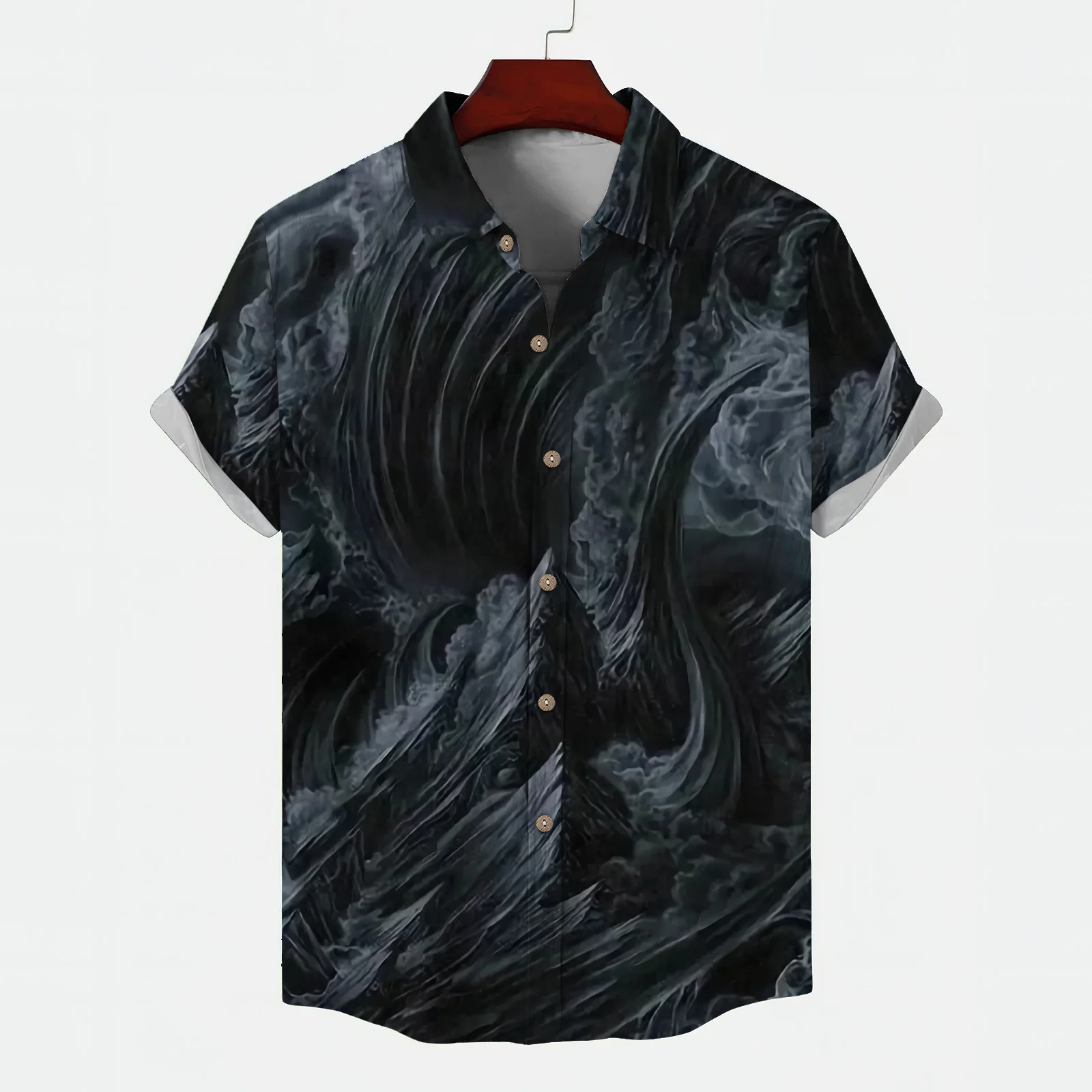 Fashion Man 2024 Short Sleeve Shirt Man Color Smudge Mens Summer Shirt Rendering Official-website Comfortable and Lightweight