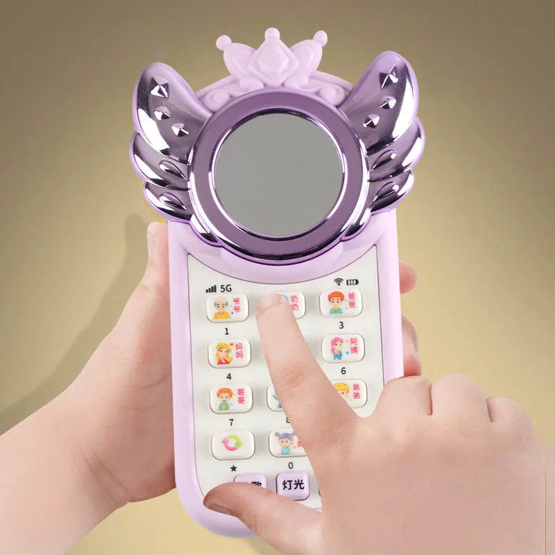 Crianças brinquedos do telefone móvel do bebê educação precoce iluminação simulação telefone bonito princesa música celular presentes da menina