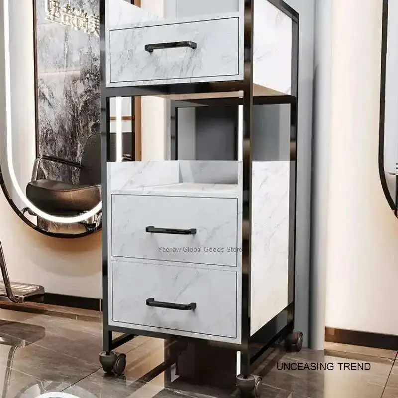 

Barber Shop Special Salon Trolleys Tool Cabinet Hair Salon Multi-functional Storage Rack with Drawer Barber Shop Auxiliary Cart