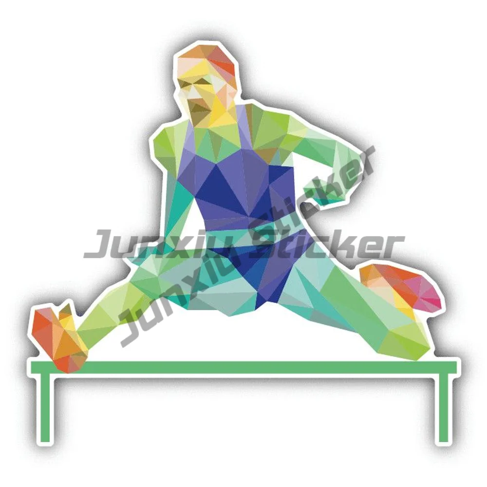 

Steeplechase Runner Athletics Triangulated Sport Sticker For Car Body Suv Windshield Guitar Windows Bumper Sports Racing Bodywor