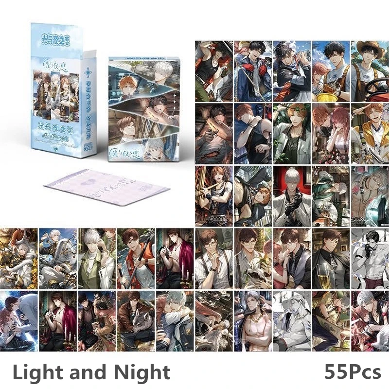 55Pcs/Set Game Light and Night Lomo Cards - Osborn Evan Sariel Cosplay Figure Photocard Fans Collection Exquisite Postcard