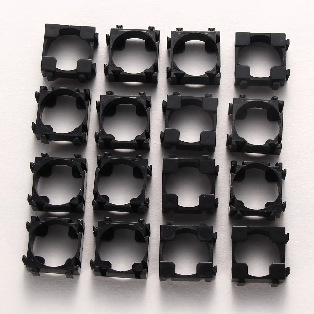 100pcs 18650 Battery Safety Anti Vibration Holder Cylindrical Holder Bracket Fire Retardant Meterials Lithium Batteries 22x22mm