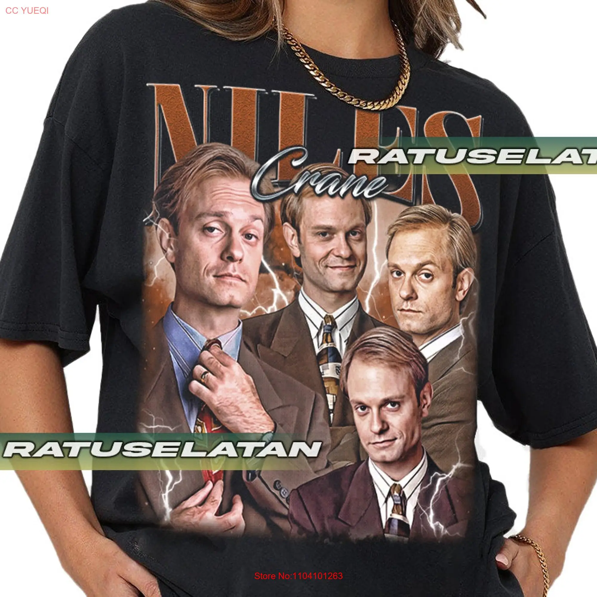 Limited Niles Crane Vintage T Shirt For Woman and Man  long or short sleeves