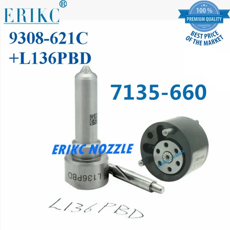 

ERIKC комплекты дизельных форсунок 7135-660 Φ L136PBD и клапан 9308-621C для KIA EJBR03001D EJBR02501Z 33801-4X900