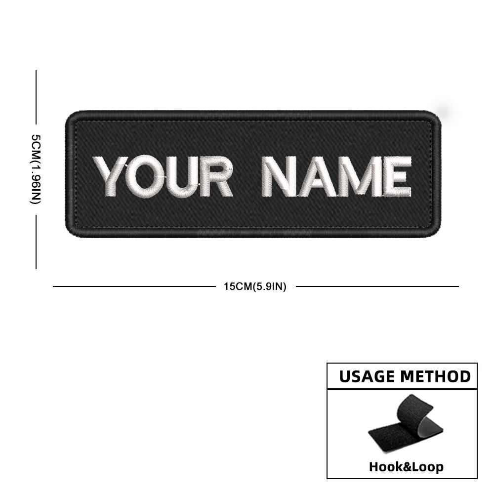 Parche personalizado nombre bordado con velcro – Táctico militar - imagen 3