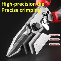 Multi-Functional Electrician Scissors, Crimping Wire Cutting Tool with Wrench Function for Metal Sheet and Cable Cutting 2