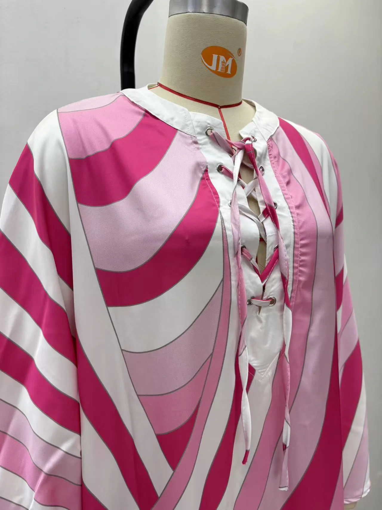 Women Dresses Print Dress Oversize Round Neck Batwing Sleeves Ankle Length Straight Loose Casual Elegant Streetwear 2025 Summer