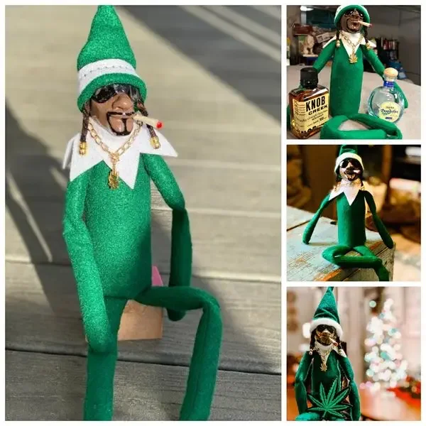 

Snoop on A Stoop Christmas Elf Doll Spy on A Bent Christmas Elf Doll Home Decoration New Year Christmas Gift Toy