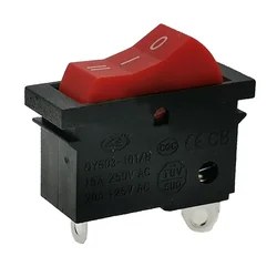 Electric Hair Blower Rocker Switch Hair Dryer Parts 3 Pin 3 Position Rocker Switch ON/Off Rocker Switch Black Red