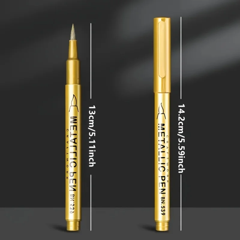 1/6 stuks waterdichte permanente verf markeerstift, gouden en zilveren inkt, metallic, rots, mok, keramiek, glas, doe-het-zelf schilderbenodigdheden