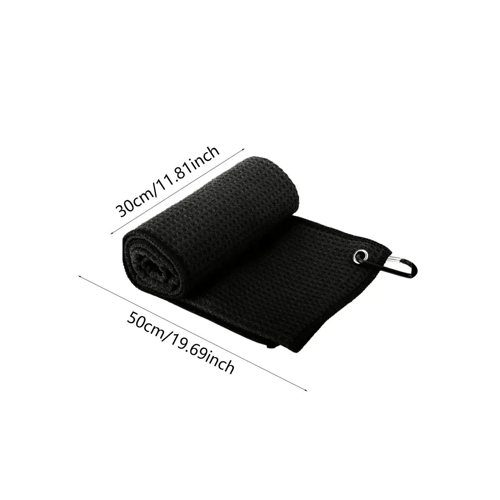 Compact Golf Towel with Carabiner Microfiber Ball Towel Club Cleaning Solution Quick Dry Gear for Golfers