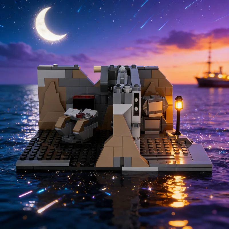 224pcs MOC Ambush Battle Alternate Star Model Building Blocks Toy Architecture Christmas Gifts DIY Creative Education Brick