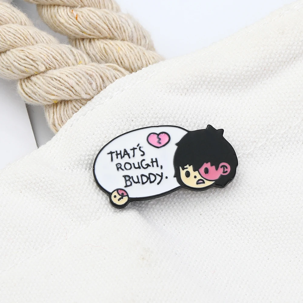 Girls Boys Thinking That\'s Rough Buddy Pins My First Girlfriendr Turned Into The Moon Brooches For Lovers Couple Black Badge