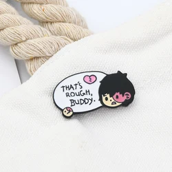 Girls Boys Thinking That's Rough Buddy Pins My First Girlfriendr Turned Into The Moon Brooches For Lovers Couple Black Badge