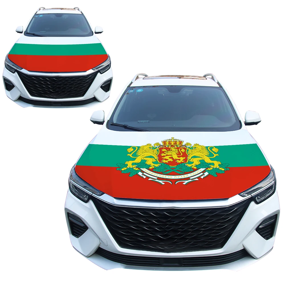 National Bulgaria Flag Car Engine Hood Cover Nationals Car Hood Cover Flag For Vehicle Decoration
