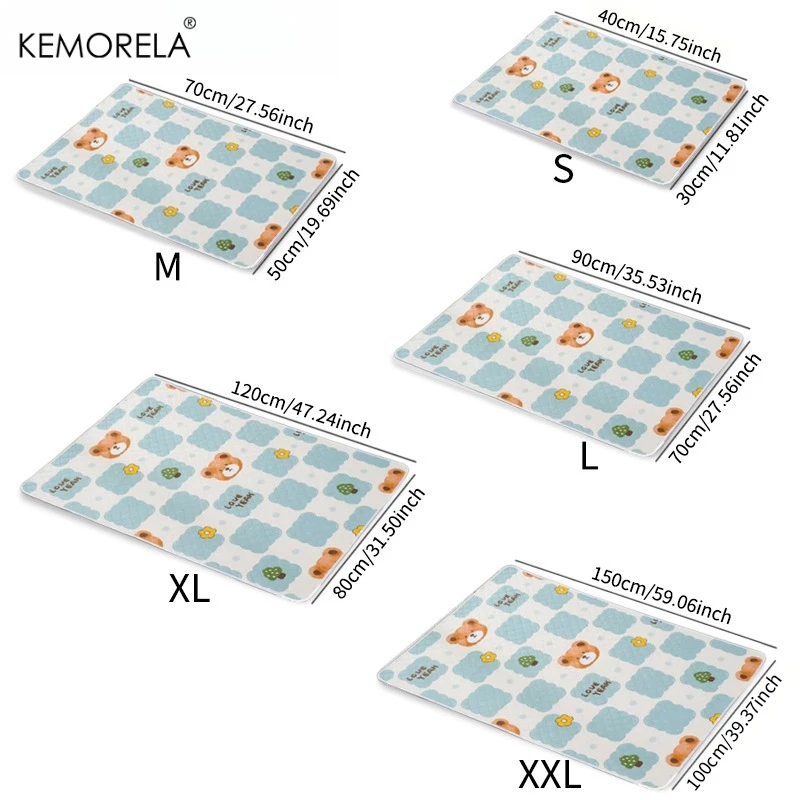 Kemorela 2pcs Washable Reusable Dog Training Mats Designed For Pet Training Ideal For Cars Sofas Living Room Outdoor Home Decor