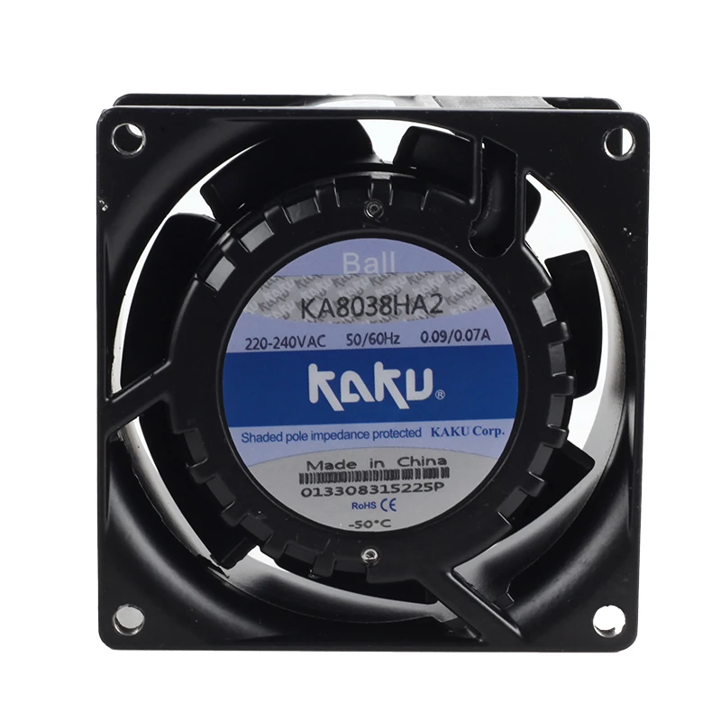 KA8038HA2 AC220V 80x38mm Axial Flow Cooling Fan 0.09/0.07A Industrial Heat Dissipation Fan